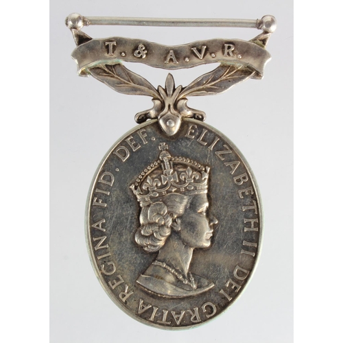 1264 - Efficiency Medal QE2 with T & A.V.R. clasp to (22969018 LCpl B Chesters RCT).