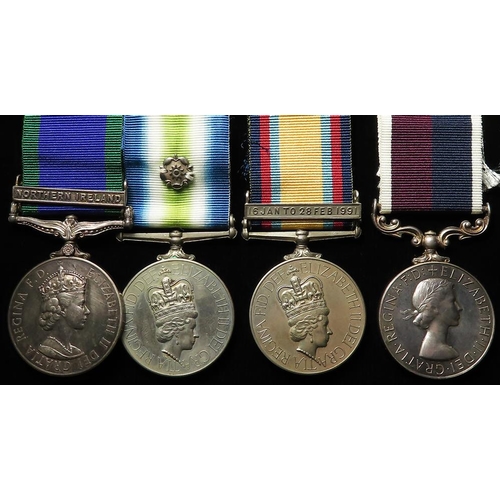 1274 - Group - CSM QE2 with Northern Ireland clasp (Cpl K J Wright (S8001880) RAF), South Atlantic Medal wi... 