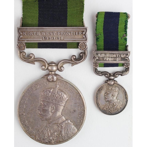 1290 - IGS GV with North West Frontier 1930-31 clasp (2-Lt L B Hirst U.L.). Leslie Brierly Hirst was born 2... 