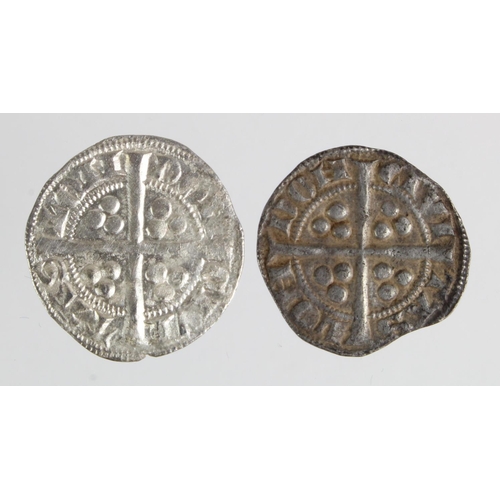 131 - Edward I London silver pennies (2): Class 6b cleaned VF-GVF ex-Gorefield Hoard, and Class 7a rose on... 