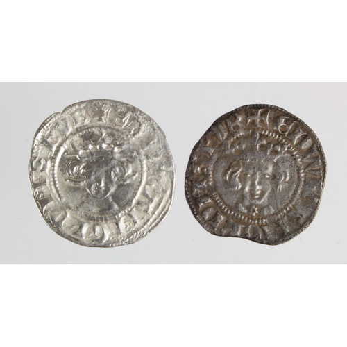 131 - Edward I London silver pennies (2): Class 6b cleaned VF-GVF ex-Gorefield Hoard, and Class 7a rose on... 