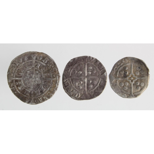 157 - Henry VI (3): Penny, York Mint, S.1868, clipped VG, Penny, Calais Mint S.1845, VF, and Half-Groat, C... 