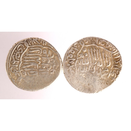 185 - Timurid Provincial, silver tanka x 2, wts. 4.73g. and 4.74g., with ticket by Dr.R.Vezin, both with f... 