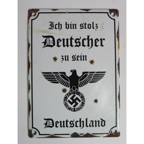 1850 - German enamelled wall plaque 