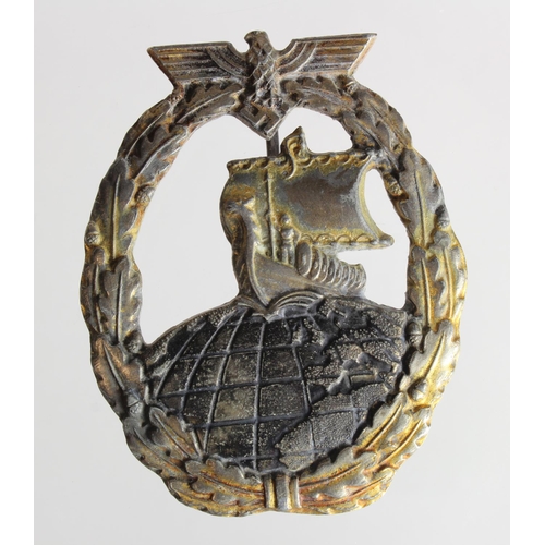 1859 - German High Seas Raider war badge, some finish A/F