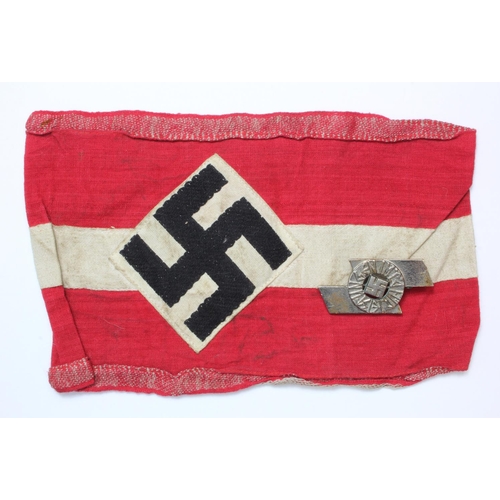 1860 - German Hitler Youth arm band with H J sports badge number 196688.