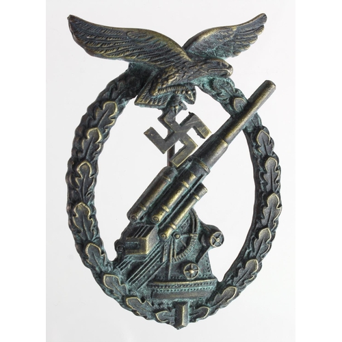 1886 - German Luftwaffe Anti Aircraft Flak badge, rather dark toned.