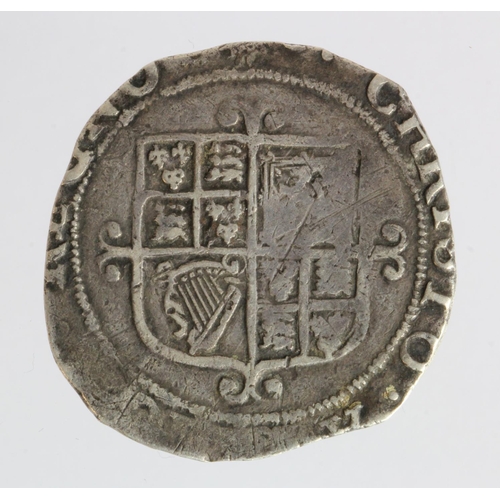 189 - Charles I silver shilling, Tower Mint under Parliament 1642-1649, mm. Sun 1645-1646, tall slim bust,... 