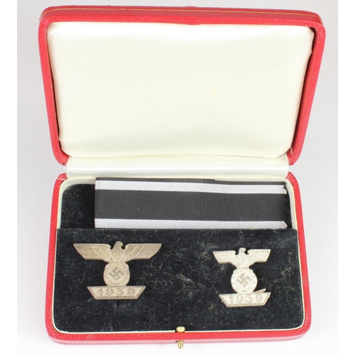 1919 - German Nazi Bar to the Iron Cross 1st Class, set in red case