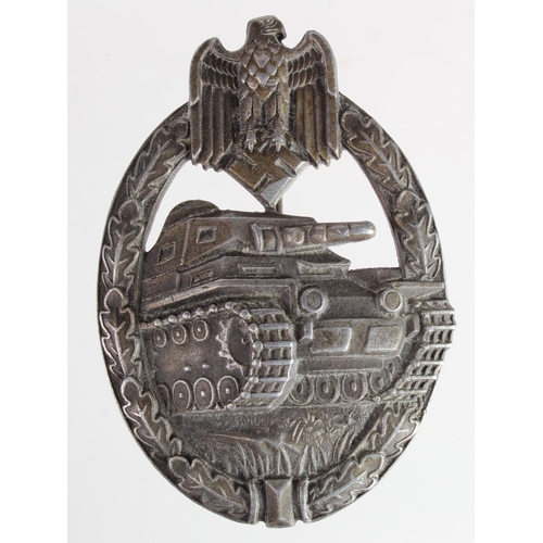 1956 - German Nazi Tank Assault badge, no makers mark