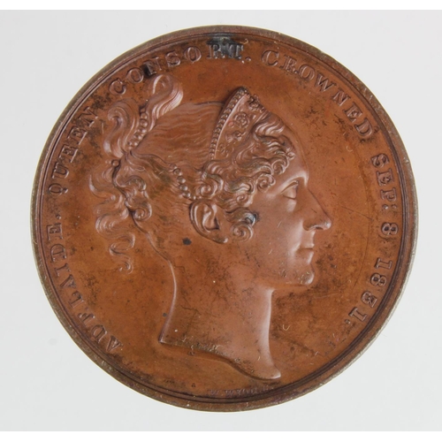 205 - British Commemorarive Medal, bronze d.33mm: Coronation of William IV 1831, official bronze issue by ... 