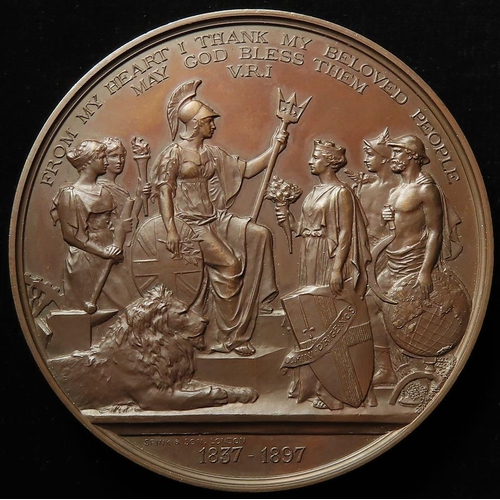 219 - British Commemorative Medal, bronze d.76mm: Diamond Jubilee of Queen Victoria 1897, Corporation of L... 