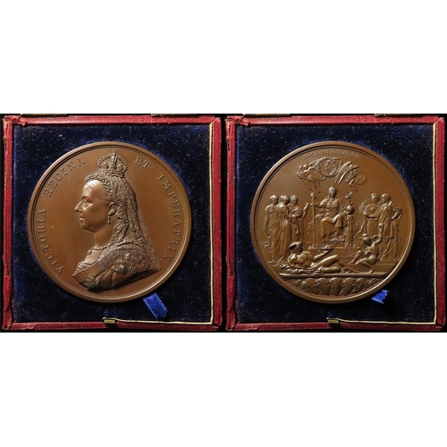 221 - British Commemorative Medal, bronze d.77mm: Golden Jubilee of Queen Victoria 1887, official Royal Mi... 