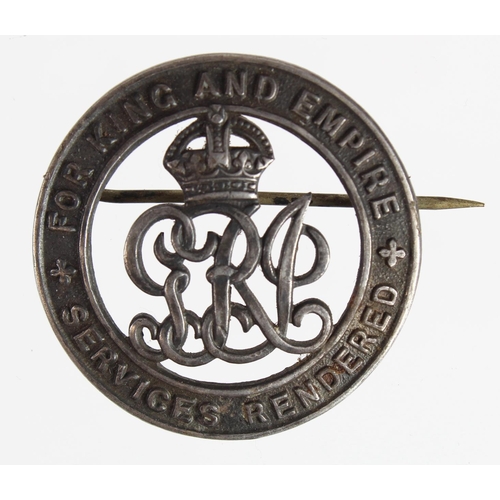 2384 - WW1 silver New Zealand wound badge No. N.Z. 15568