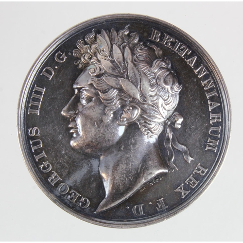 245 - British Commemorative Medal, silver d.35mm: Coronation of George IV 1821, official silver issue by B... 