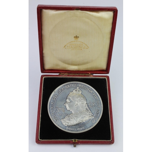 260 - British Commemorative Medal, white metal d.76mm: Diamond Jubilee of Queen Victoria 1897, Spink & Son... 