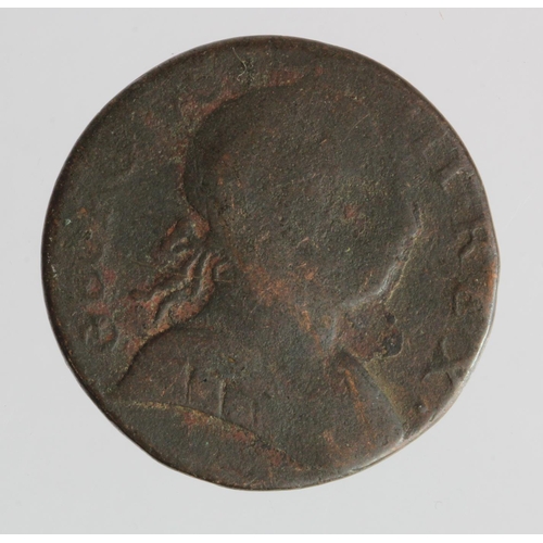 284 - Countermarked Coin: George III Halfpenny (or evasion) Fair, marked with a large 'B' in circle.