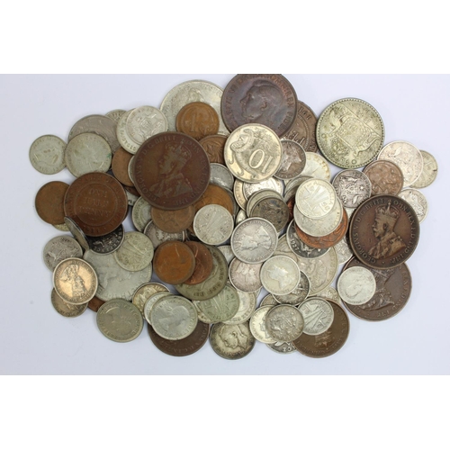 352 - Australia (105) mostly predecimal coins, including silver, mixed grade.