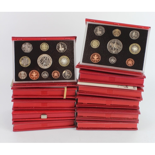 453 - GB Proof Sets (11) 1993x3, 94, 96, 97x3, 98, 2002 & 2003. aFDC/FDC in the red cases of issue