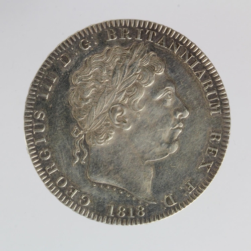 646 - Crown 1818 LVIII, minor marks overall under magnification GEF