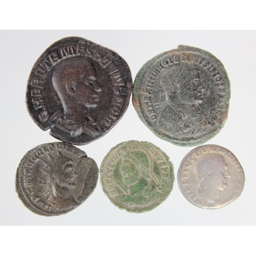 65 - Roman Coins (5): Herennius Etruscus sestertius, under Trajan Decius, Rome Mint 250-251 A.D., reverse... 