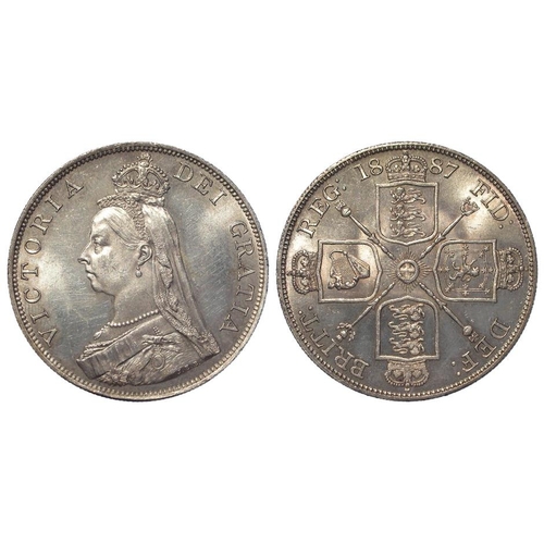 663 - Double - Florin 1887 (R1) EF/GEF