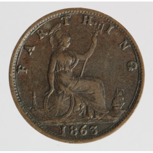 678 - Farthing 1863 VF