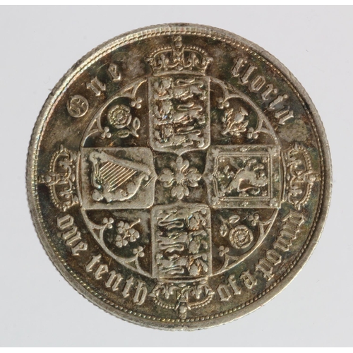 684 - Florin 1852 gothic, toned GVF