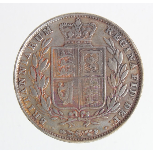 721 - Halfcrown 1849 large date, S.3888, cleaned, tooled and re-toned VF