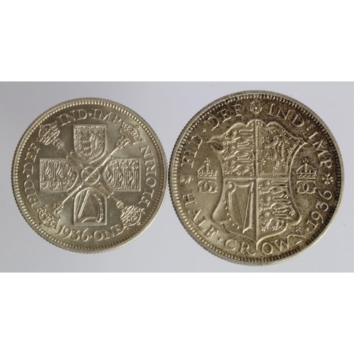 735 - Halfcrown and Florin 1936 GEF