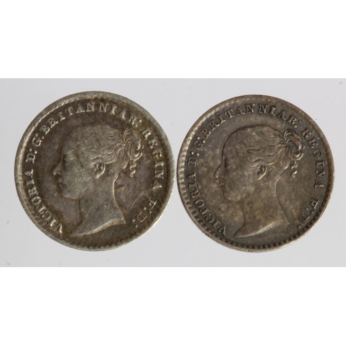 747 - Maundy Pennies (2): 1872 EF, and 1874 nFDC