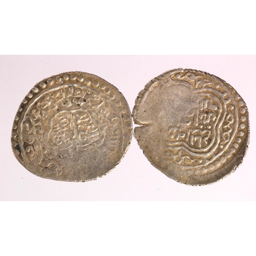 78 - Afghanistan silver dirhem of 766-783H., wt. 4.35g. and a ditto, weight 4.29g. with full, detailed ti... 