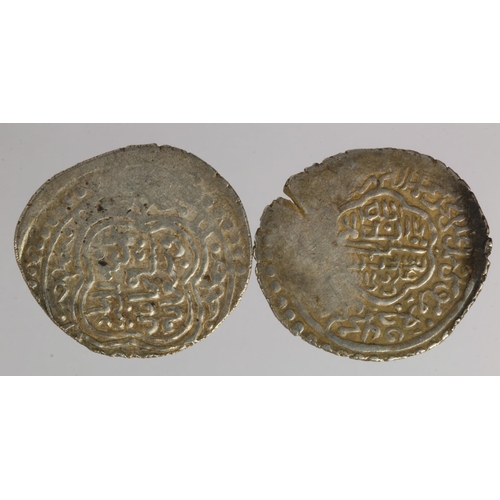 78 - Afghanistan silver dirhem of 766-783H., wt. 4.35g. and a ditto, weight 4.29g. with full, detailed ti... 