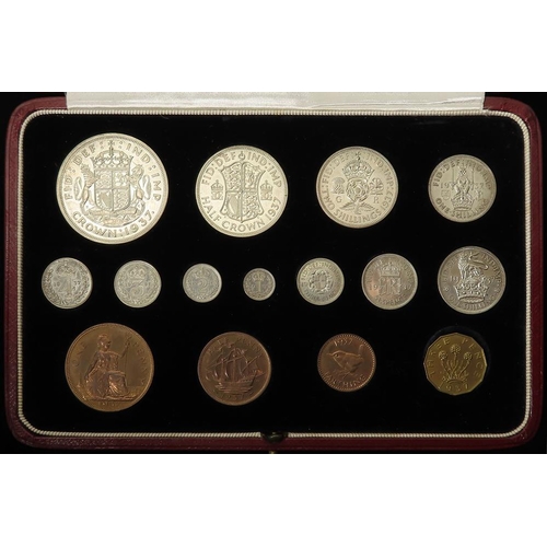 783 - Proof Set 1937 (15 coins) Crown to Farthing, including Maundy Set, nFDC with original case (silk has... 