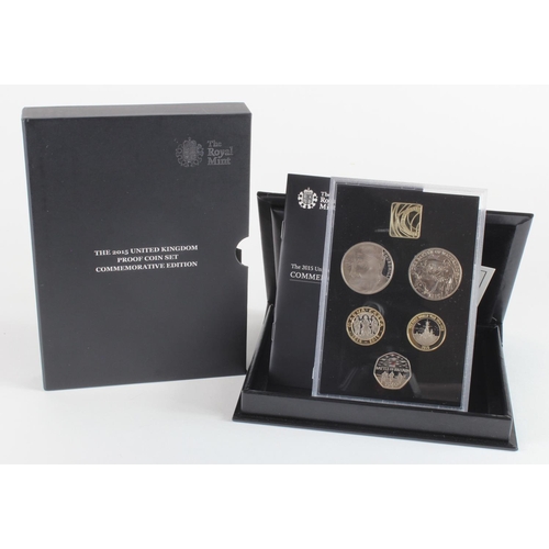 789 - Royal Mint: The 2015 United Kingdom Proof Coin Set, Commemorative Edition, FDC cased with certs and ... 