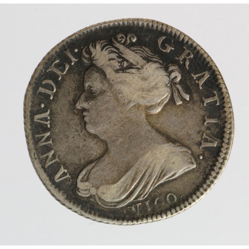 795 - Shilling 1702 VIGO, S.3585, toned GF