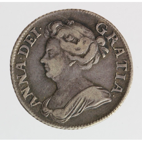 796 - Shilling 1709 plain angles, S.3610, toned nVF