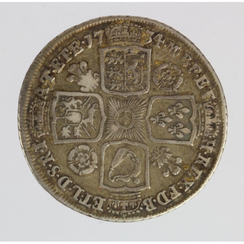 800 - Shilling 1734 roses & plumes, GF/nVF