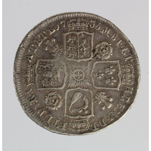 801 - Shilling 1736 roses & plumes, nVF