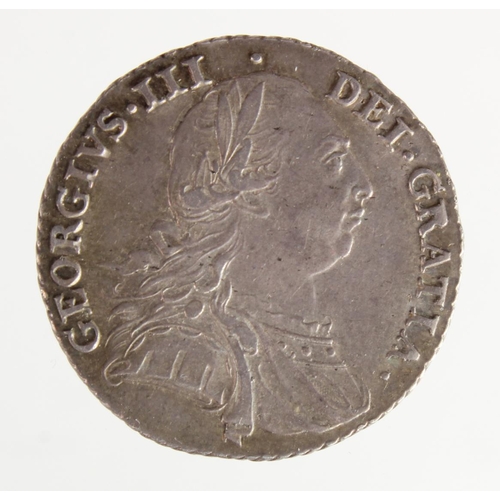 809 - Shilling 1787 with hearts, GVF