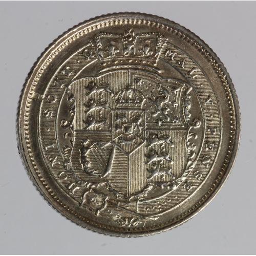 812 - Shilling 1820 EF, tiny edge nick.