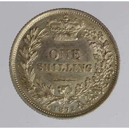 821 - Shilling 1872 die 25, nEF