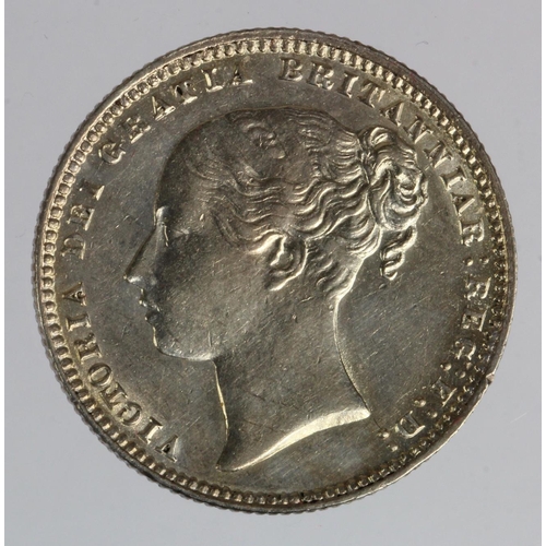 824 - Shilling 1875 die 38, nEF, tiny edge nick.