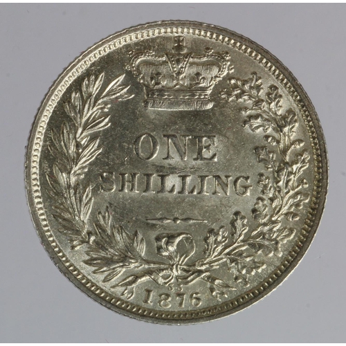 825 - Shilling 1876 die 33, cleaned nEF