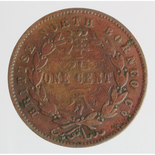 878 - British North Borneo One Cent 1907H, GF