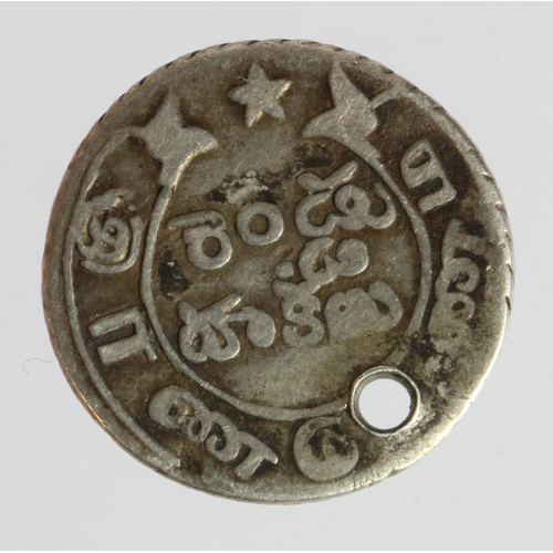 936 - India, Madras Presidency silver 2 Fanam ND(1808), KM# 350, VF, holed.