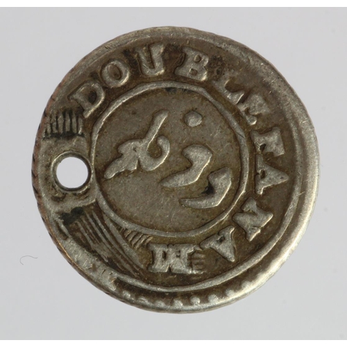 936 - India, Madras Presidency silver 2 Fanam ND(1808), KM# 350, VF, holed.