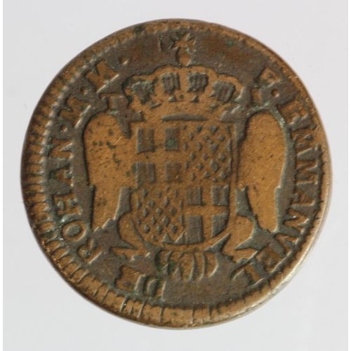 957 - Malta, 'head of John the Baptist' copper Tari 1786 Fine.