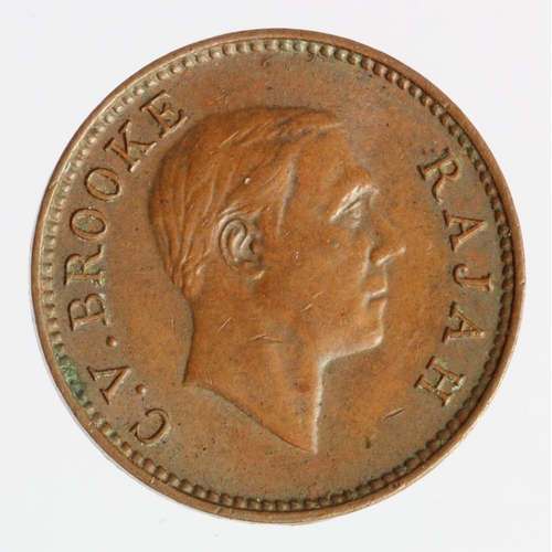 988 - Sarawak, Rajah C.V. Brooke, Half Cent 1933H, aEF