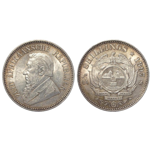 994 - South Africa ZAR silver 2&1/2 Shillings 1897 EF